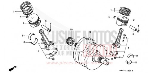 VILEBREQUIN/PISTON XL600VJ de 1988